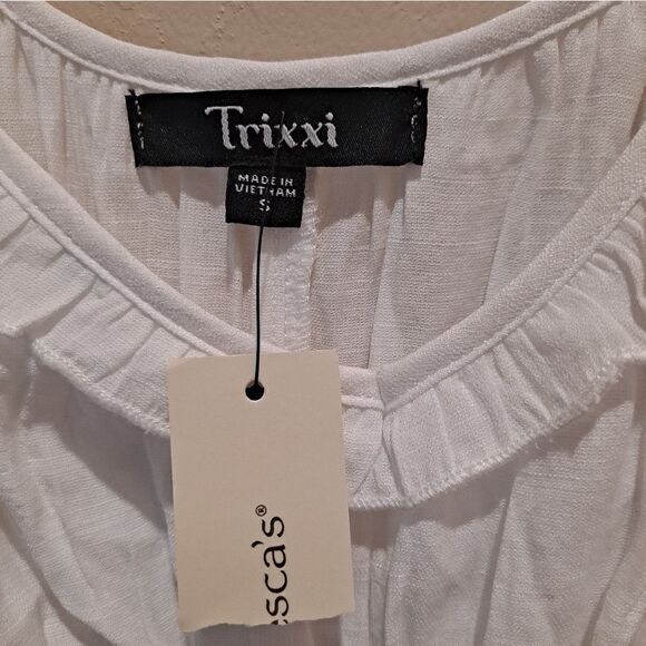 Trixxi Women’s Short White Tie Sleeve Mini Dress Size Small. New Conditi… - Picture 2 of 5